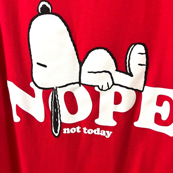 Peanuts 🆕Snoopy “Nope Not Today” Graphic Tank Top Size Small - Picture 2 of 5